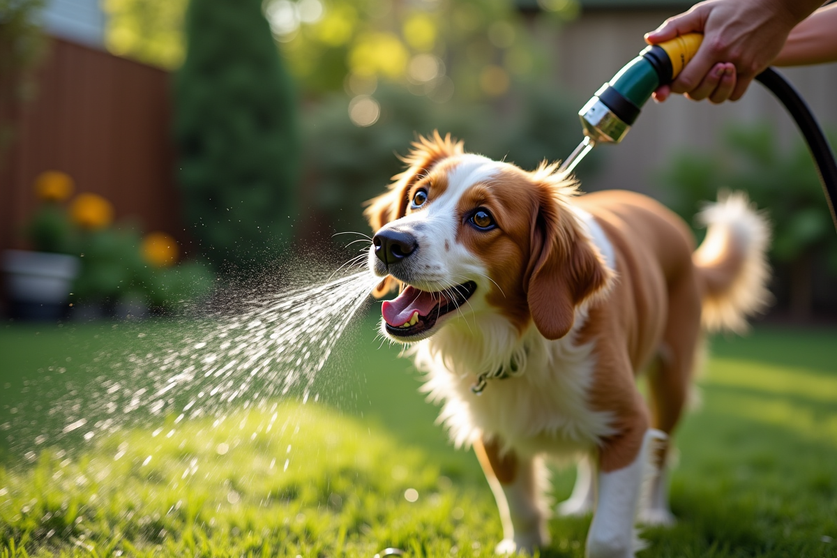 chien eau